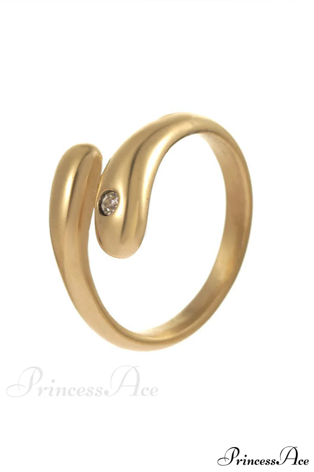 Simple Diamond Studded Gold Plating Rings - Image 5
