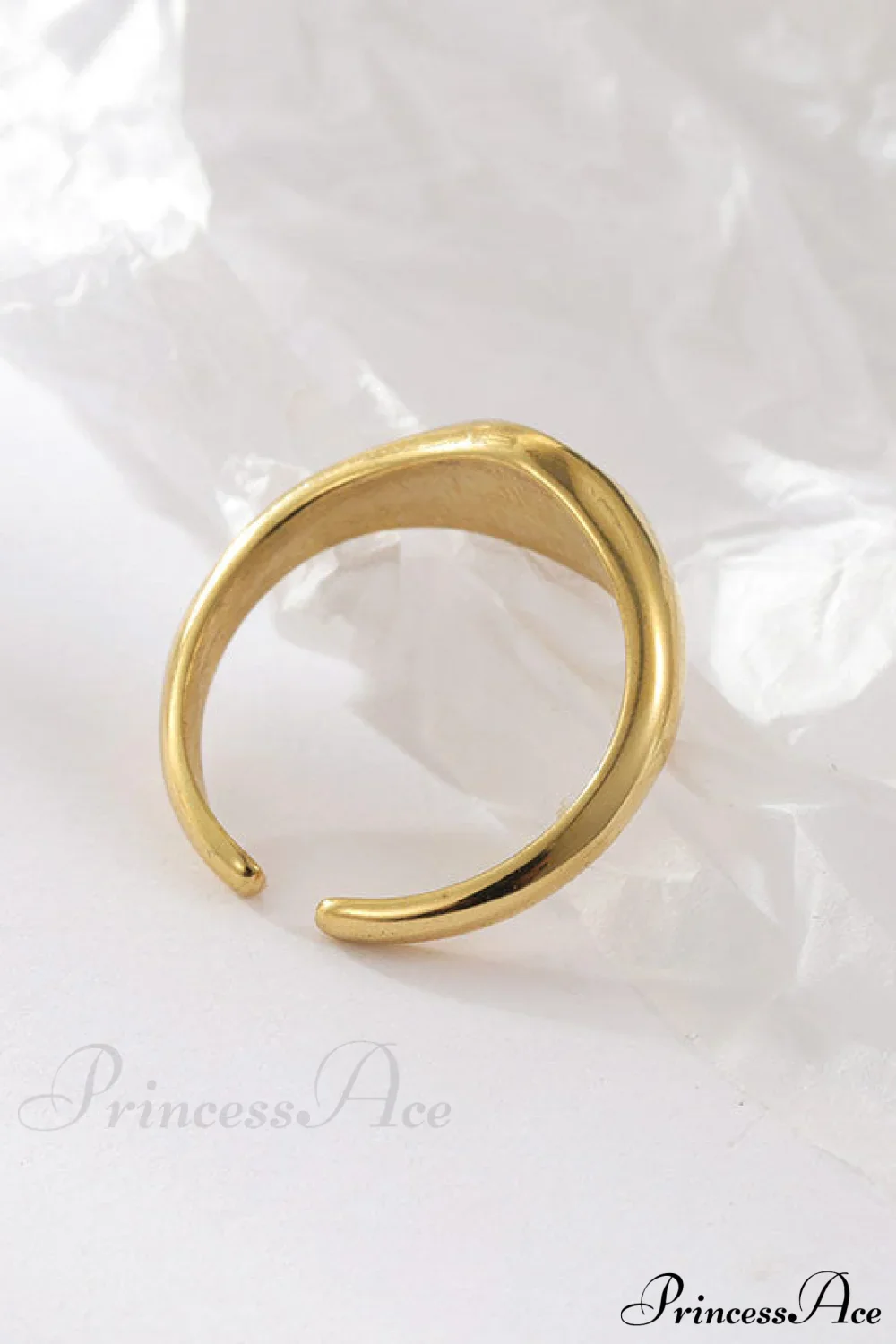 Titanium Steel Gold Plated Eight-pointed Star Rings - Image 3