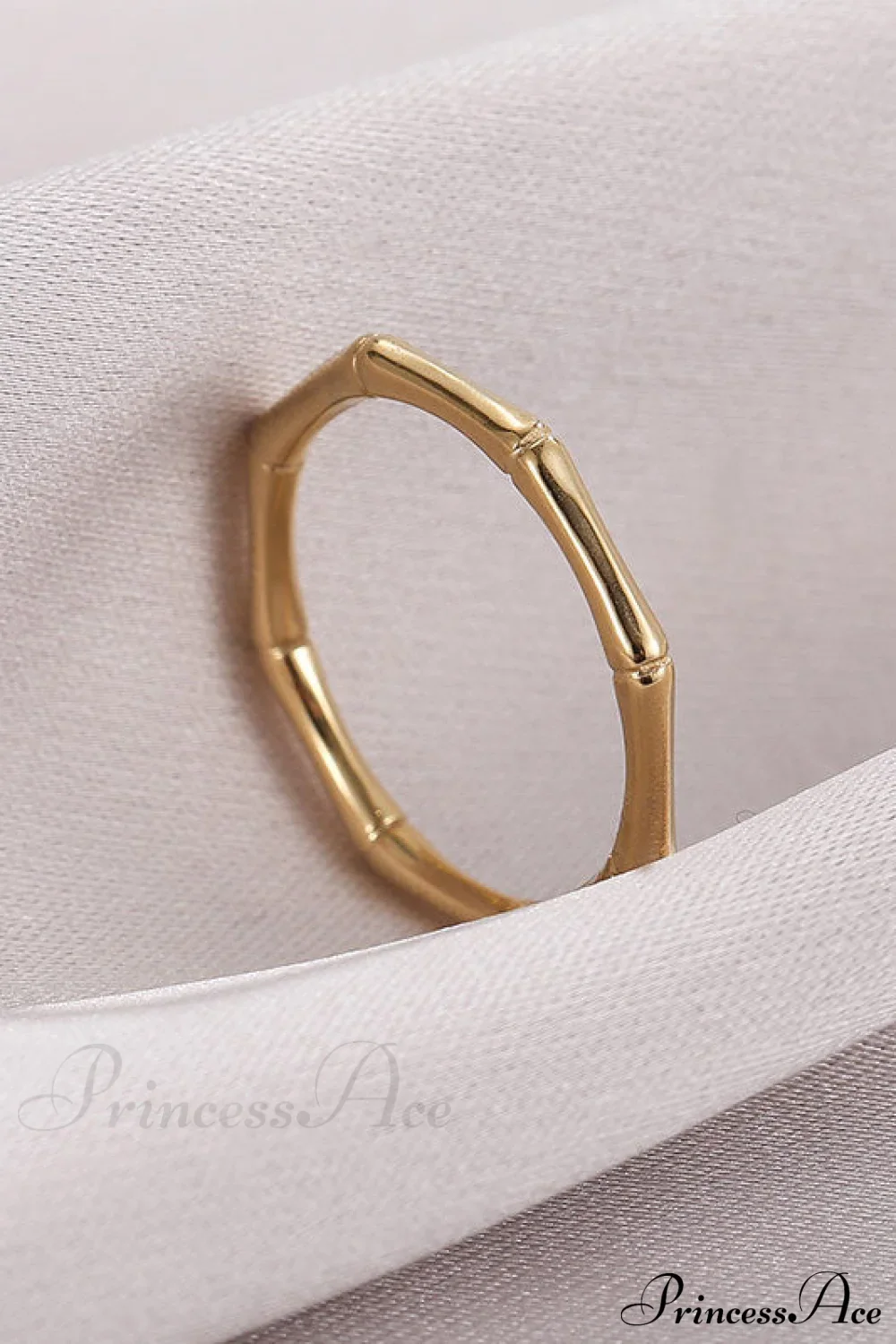 Stainless Steel Bamboo Shape Closed Rings - Image 2