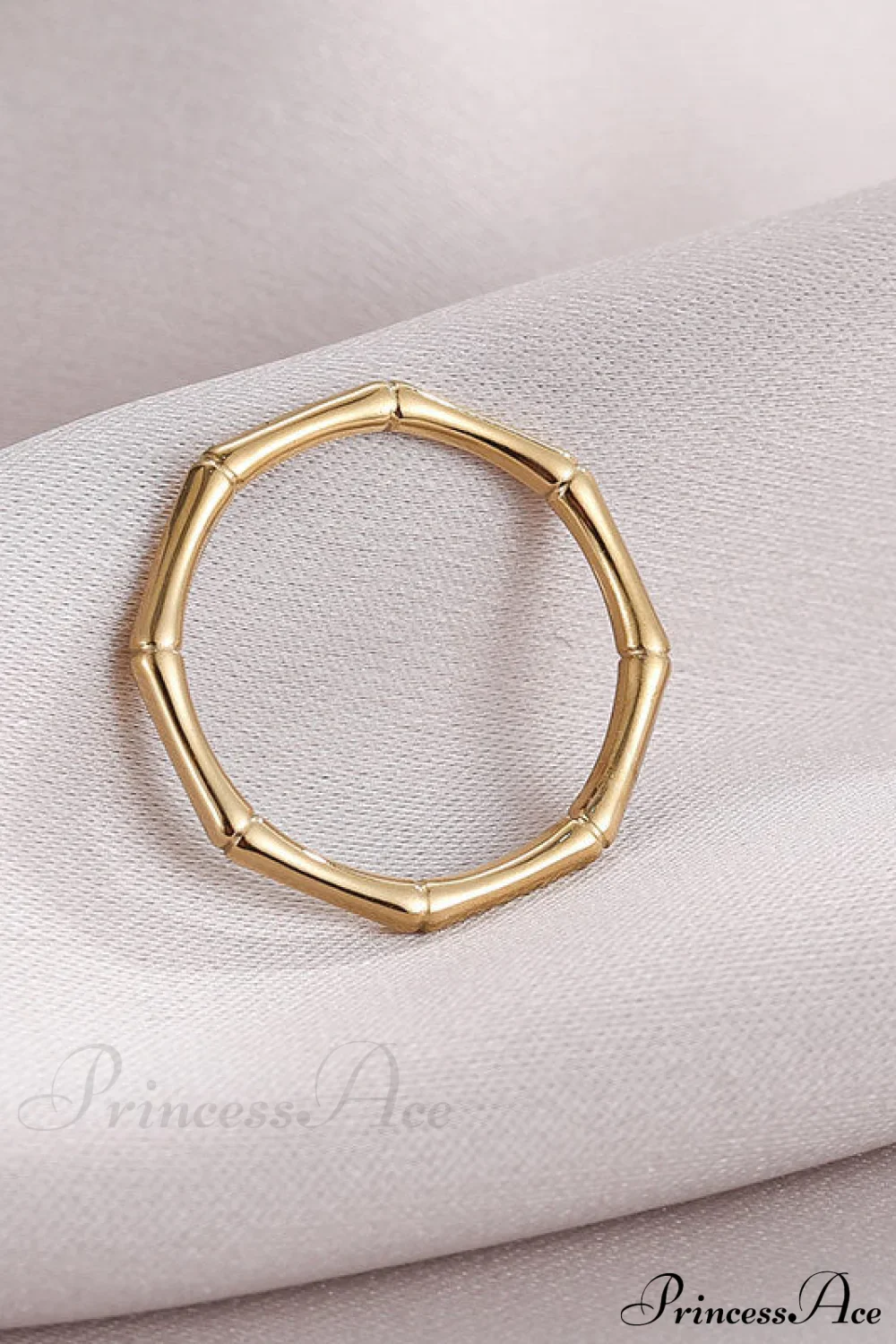Stainless Steel Bamboo Shape Closed Rings - Image 3