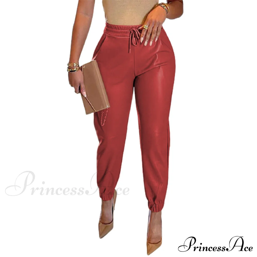 PU Leather Fashion Elegant Office Pants - Image 3