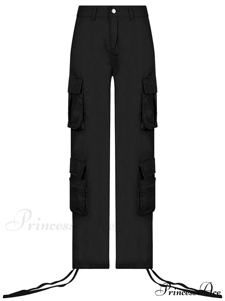 Ruched Big Pockets Cargo Jeans - Image 4