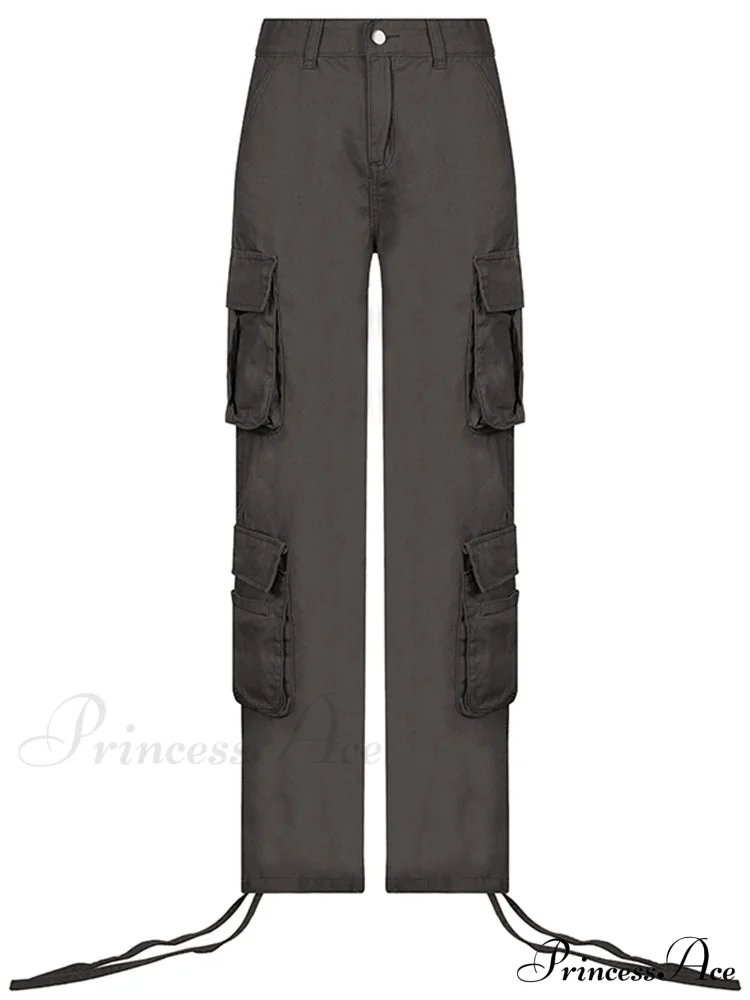 Ruched Big Pockets Cargo Jeans - Image 6