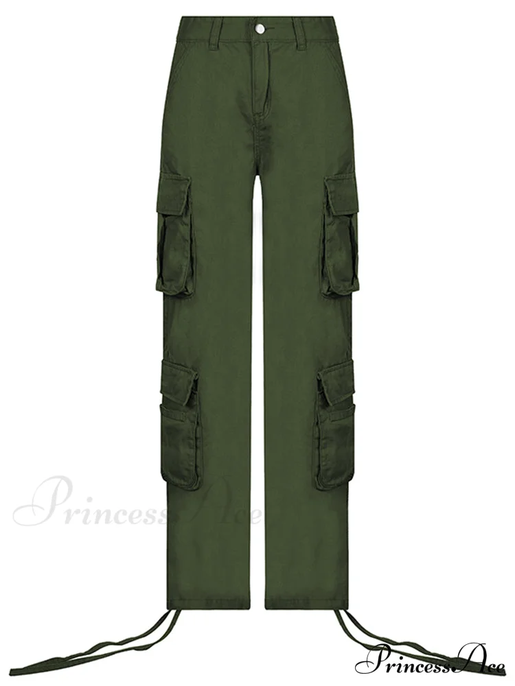 Ruched Big Pockets Cargo Jeans - Image 7