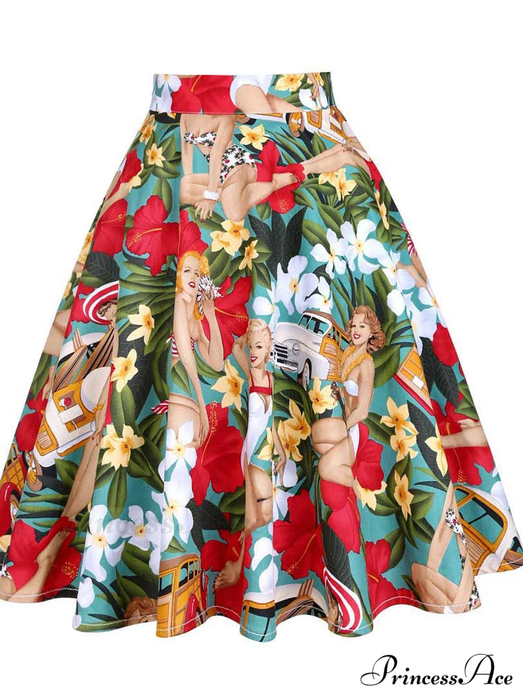 Runway Vintage Rockabilly Midi Skirt - Image 13