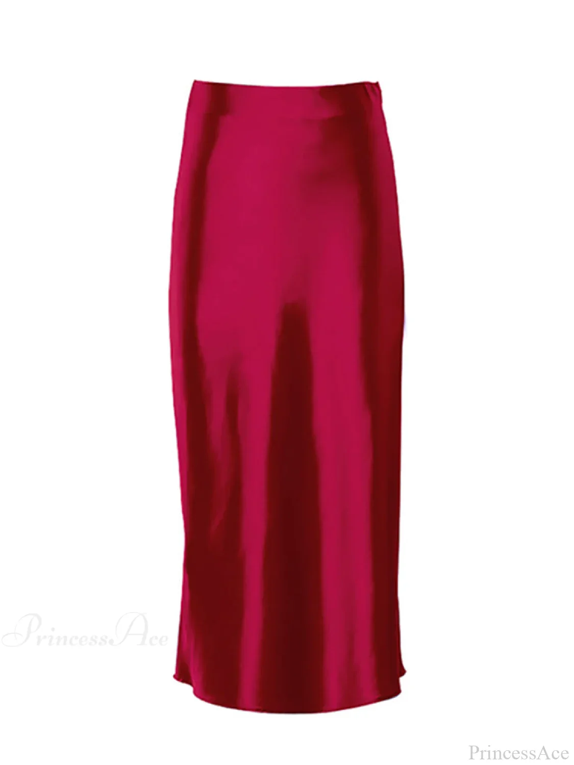 Solid Purple Satin Silk Skirt - Image 16