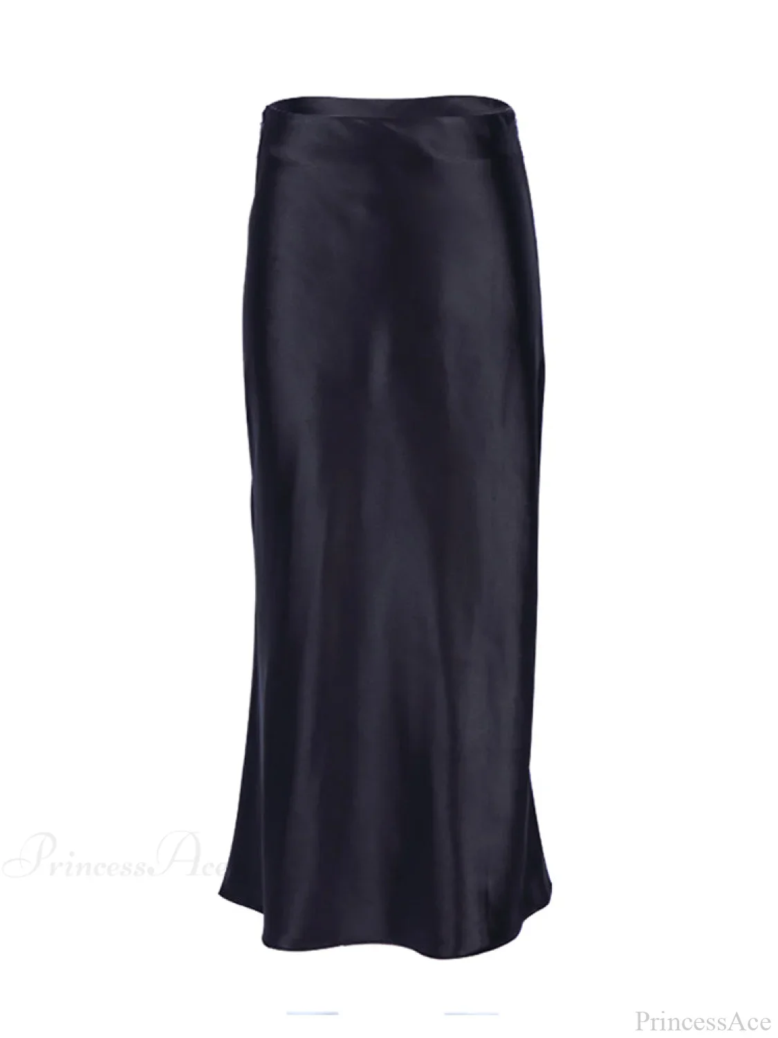 Solid Purple Satin Silk Skirt - Image 5