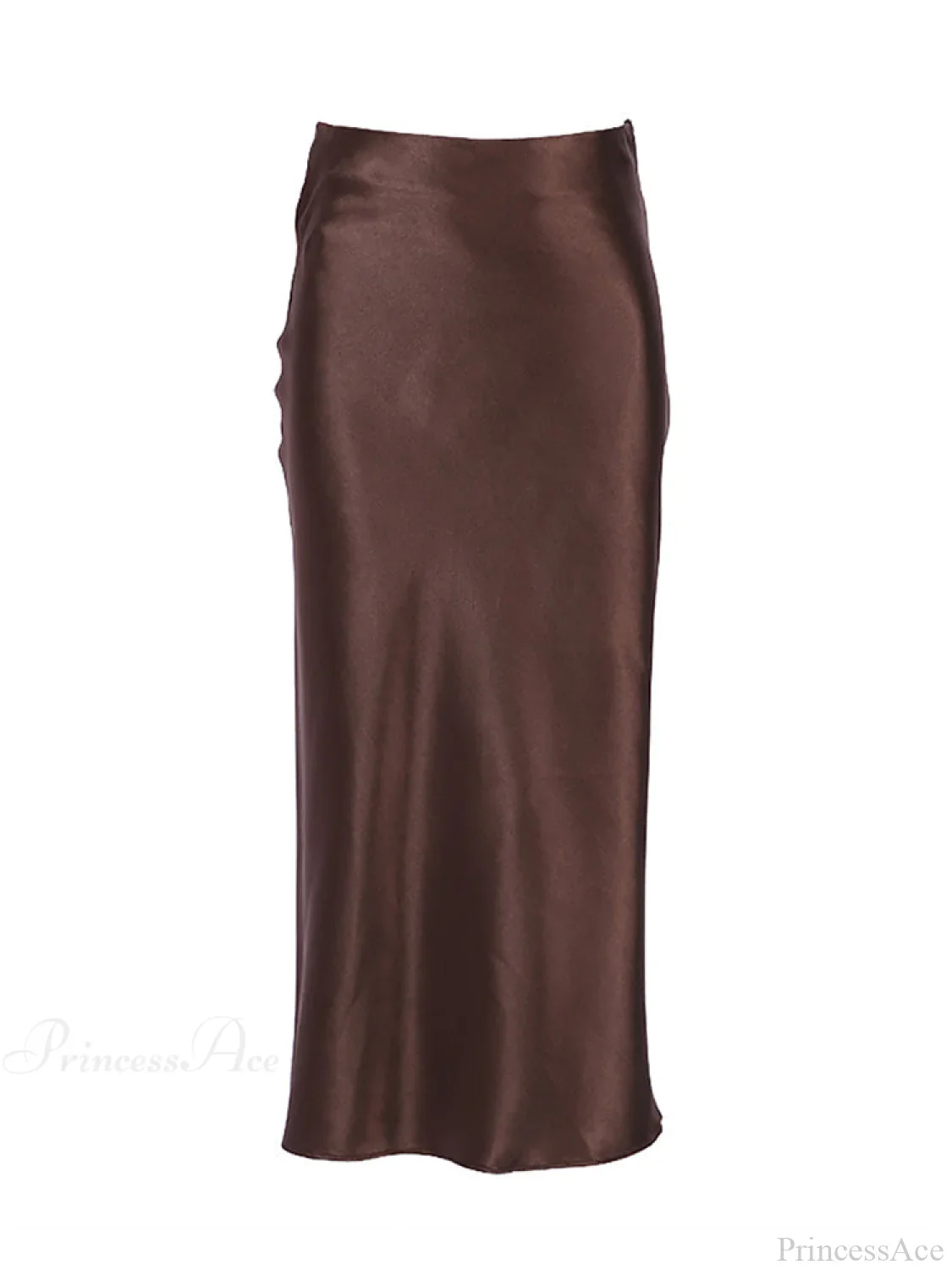 Solid Purple Satin Silk Skirt - Image 8