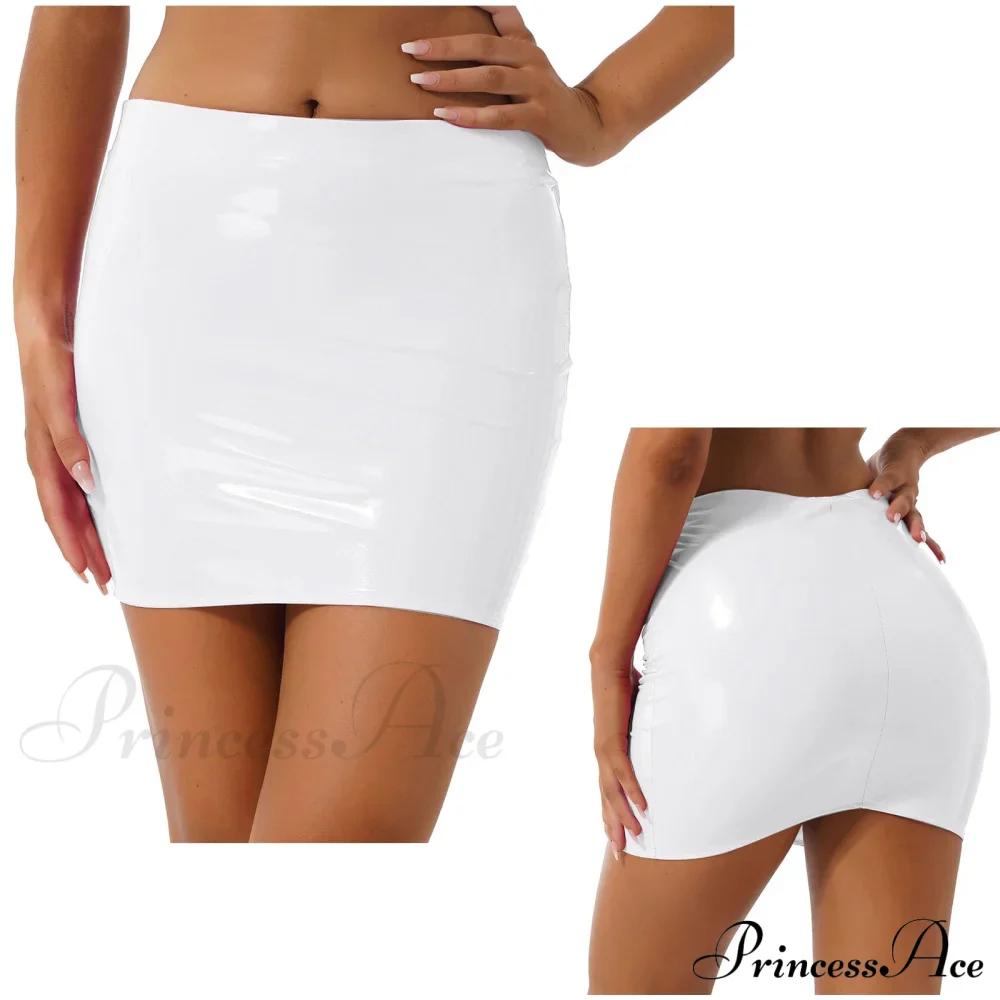 Latex Patent Leather Miniskirt - Image 5