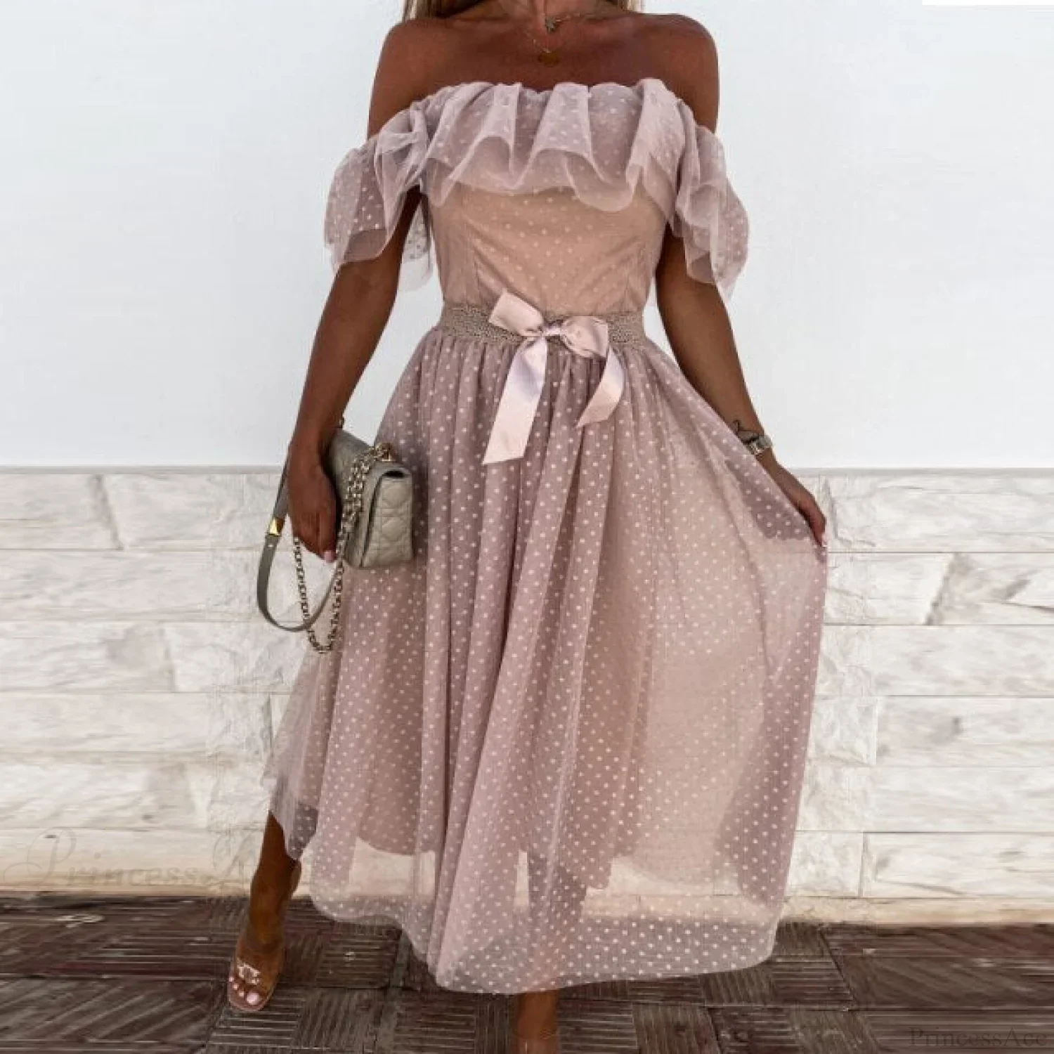 Elegant Crochet Lace Patchwork Flower Dress - Image 6
