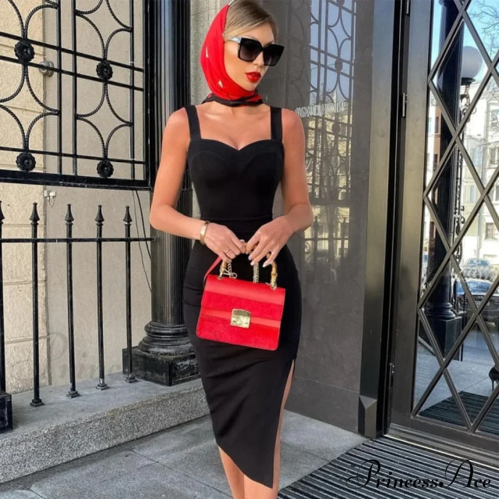 Spaghetti Strap Bodycon Bandage Dress - Image 3