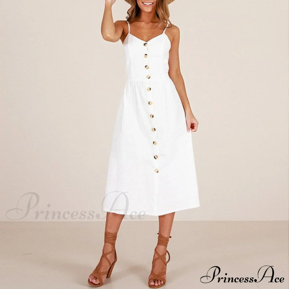 Polka Dot Striped Backless Midi Dress - Image 10