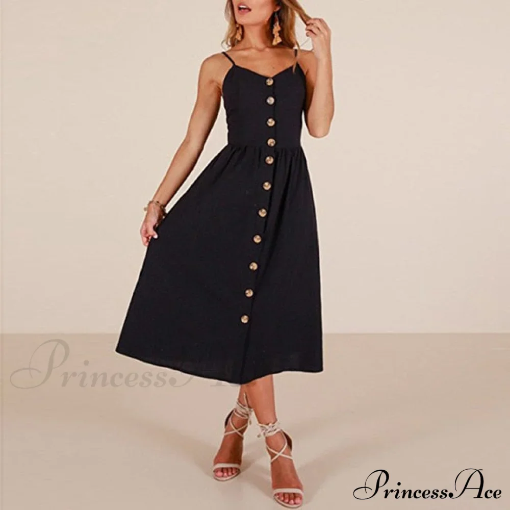 Polka Dot Striped Backless Midi Dress - Image 27