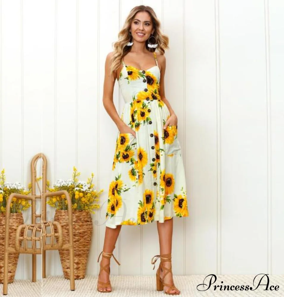 Polka Dot Striped Backless Midi Dress - Image 4