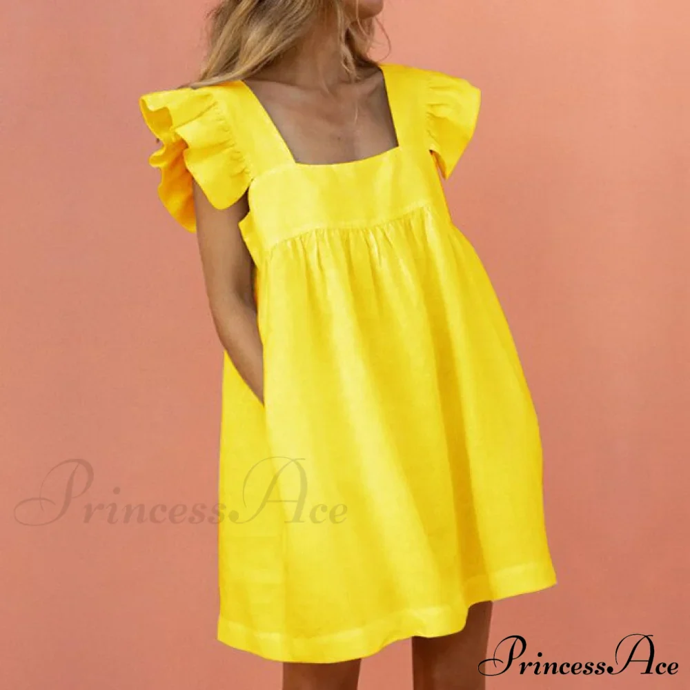 Elegant Butterfly Sleeve Beach Party Dress - Image 4