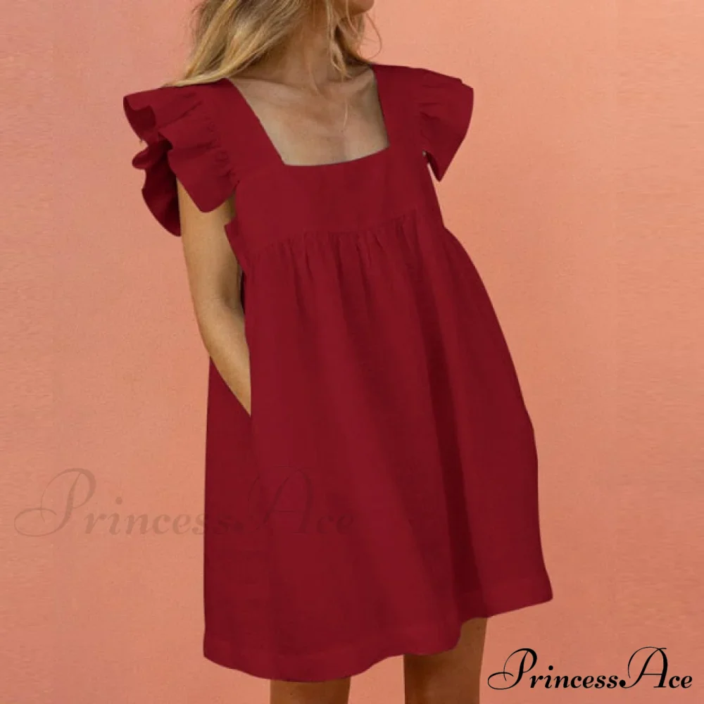 Elegant Butterfly Sleeve Beach Party Dress - Image 6