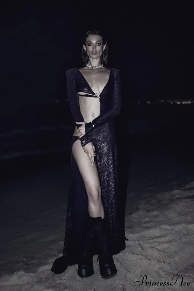 Cut Out Stylish Backless Gown - Image 4