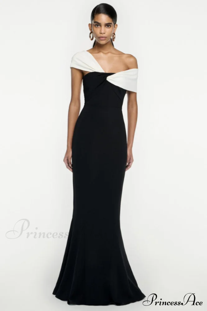 Asymmetric Off Stylish Shoulder Maxi Dress