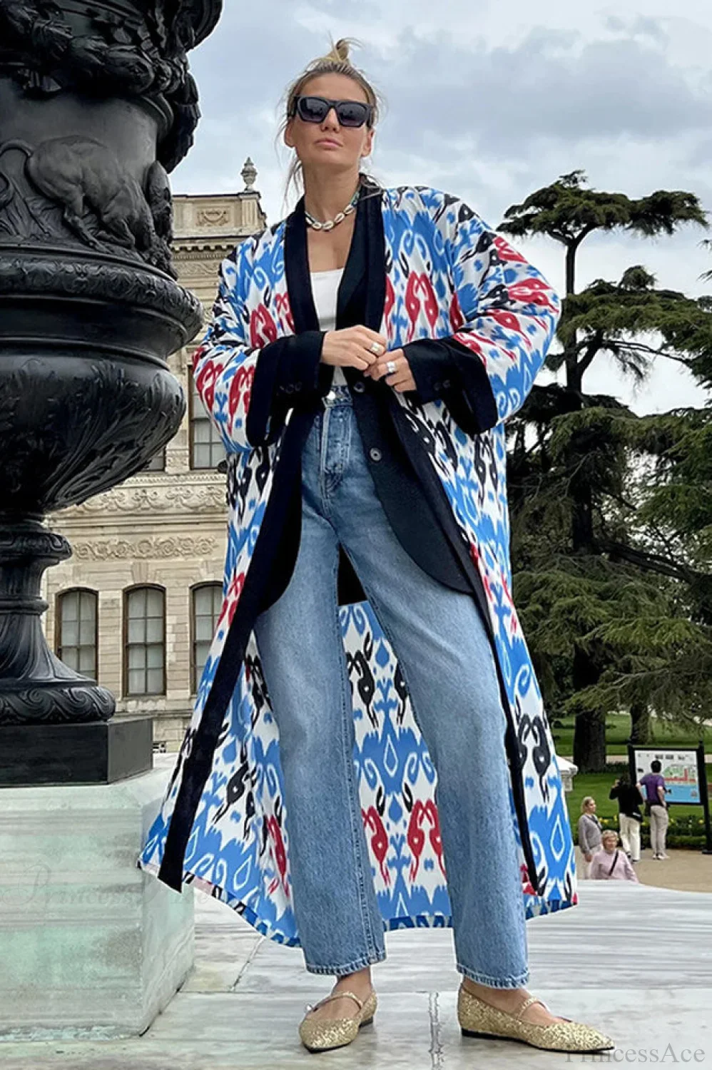 Brigitte One Of A Kind Ikat Maxi Kimono - Image 12