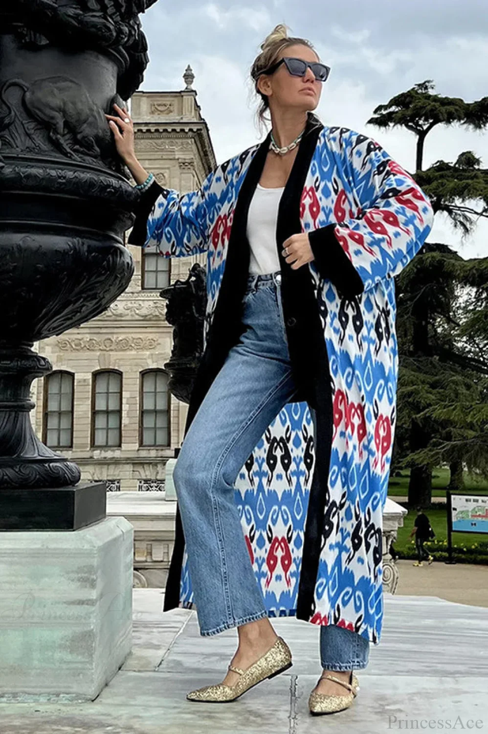 Brigitte One Of A Kind Ikat Maxi Kimono - Image 13