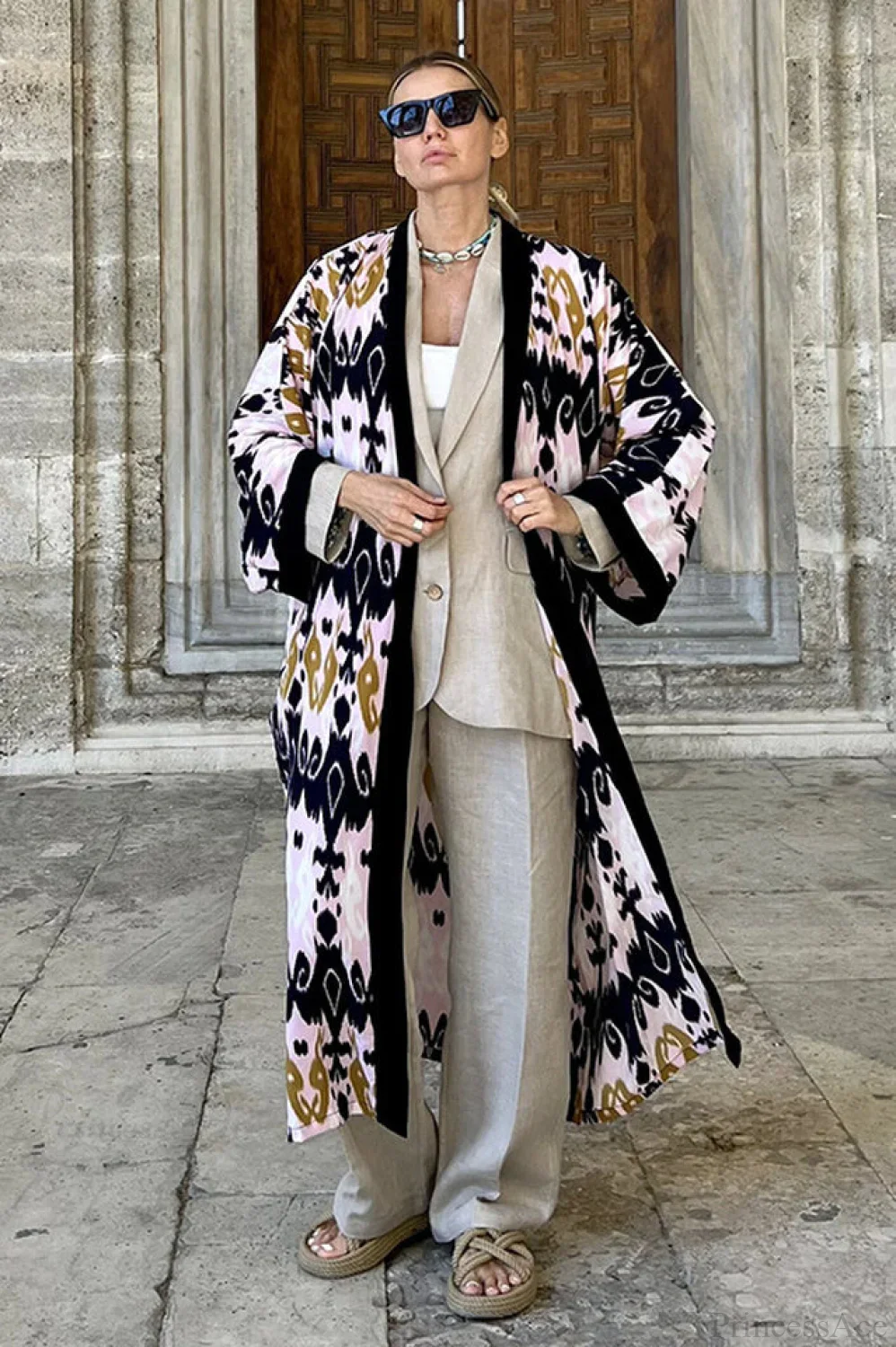 Brigitte One Of A Kind Ikat Maxi Kimono - Image 21