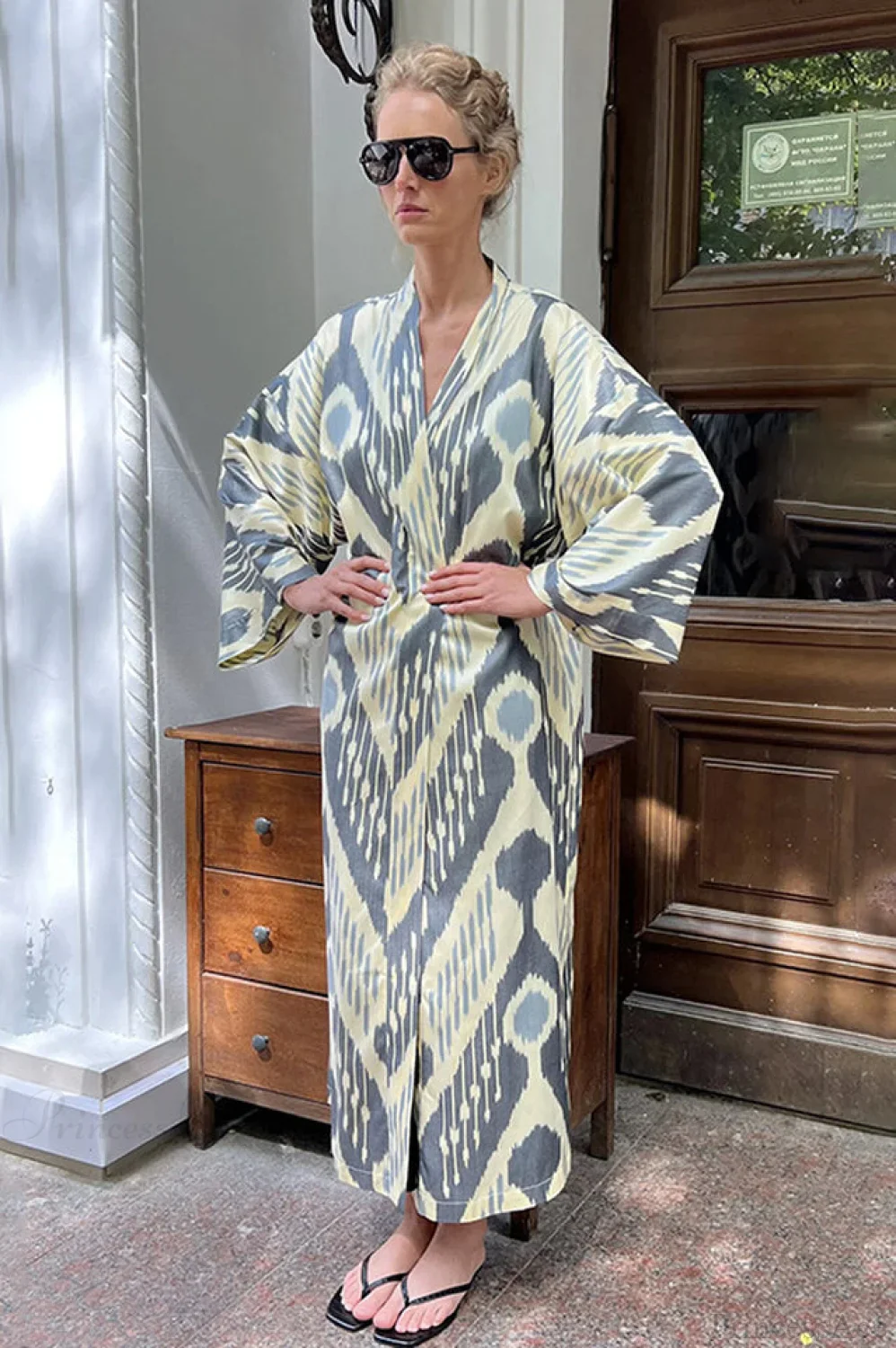 Brigitte One Of A Kind Ikat Maxi Kimono - Image 27