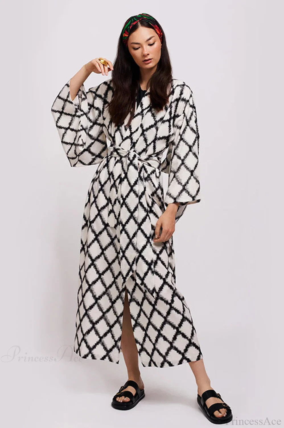 Brigitte One Of A Kind Ikat Maxi Kimono - Image 3