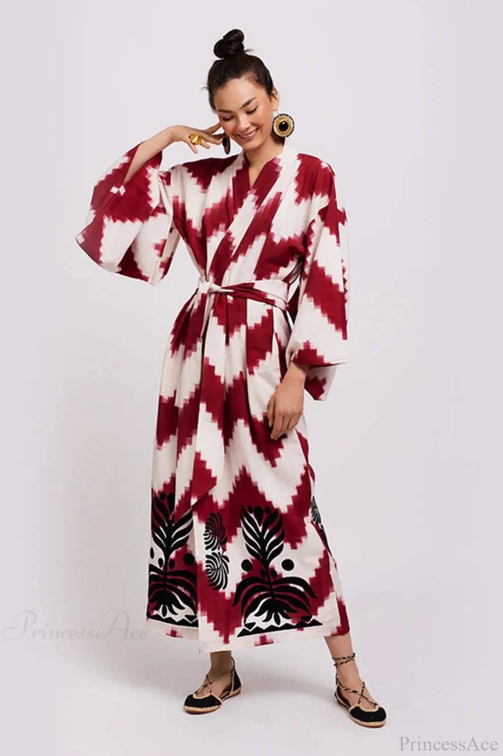 Brigitte One Of A Kind Ikat Maxi Kimono - Image 6