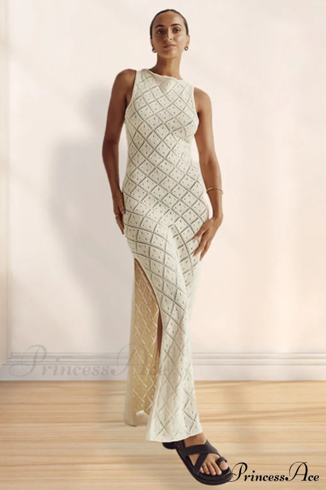 Crochet Hollow Stylish Knitted Dress