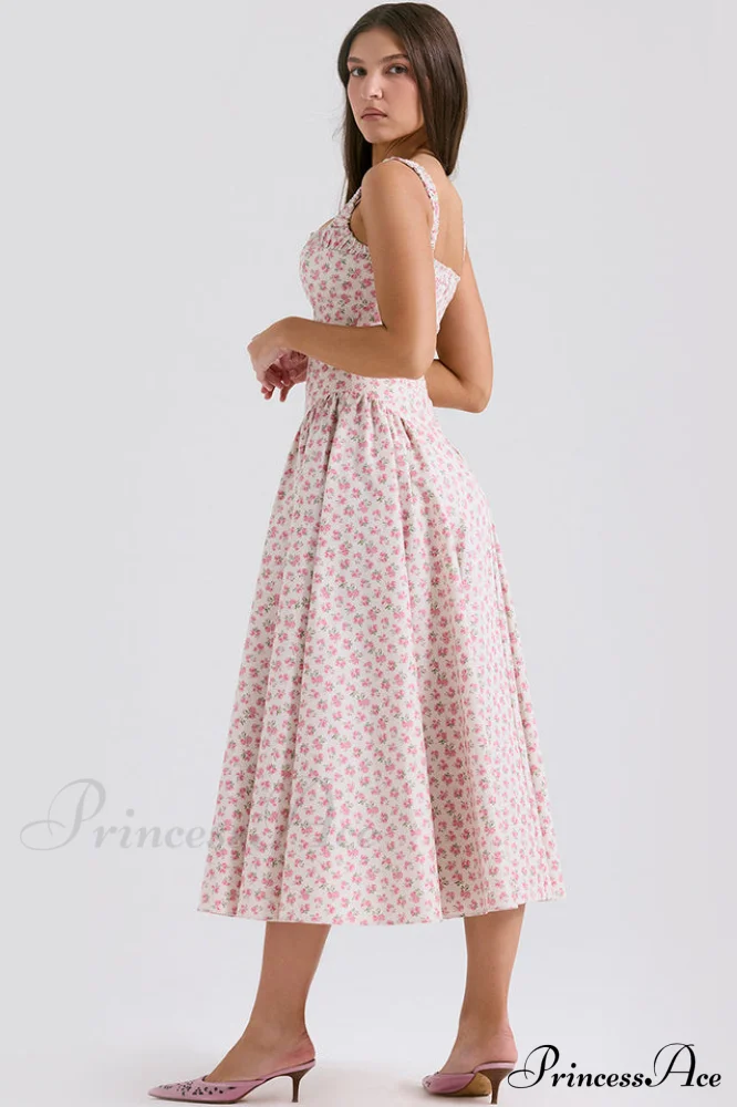 Dorothy White Stylish Rosebud Print Sundress - Image 9