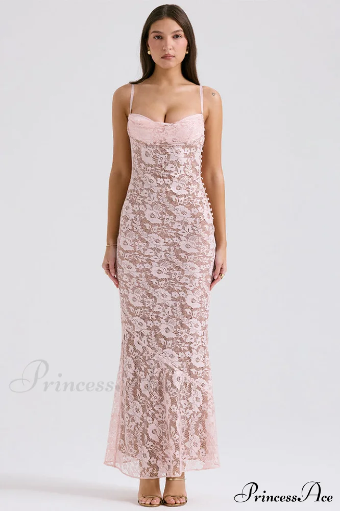 Azzurra Rose Stylish Lace Dress - Image 6