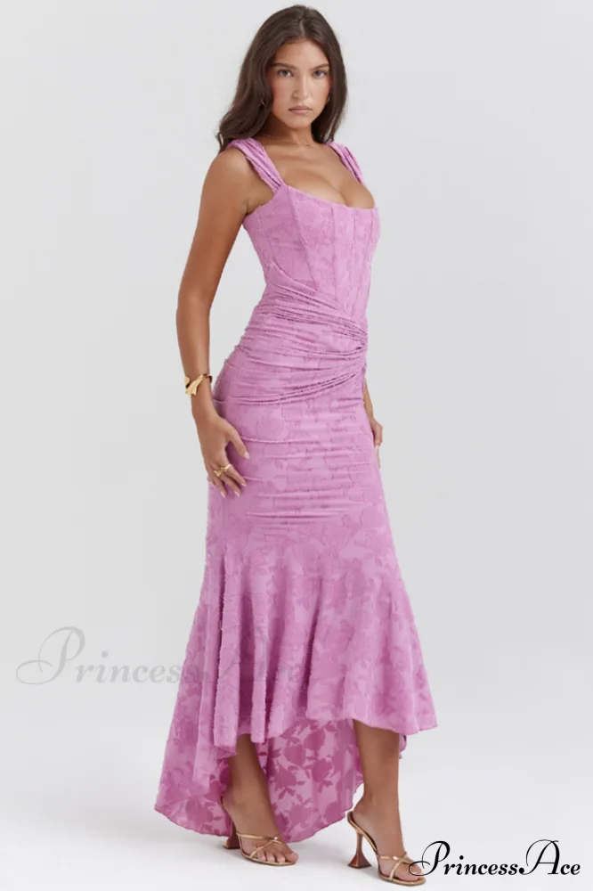 Cesca Rose Pink Charming Floral Maxi Dress - Image 2