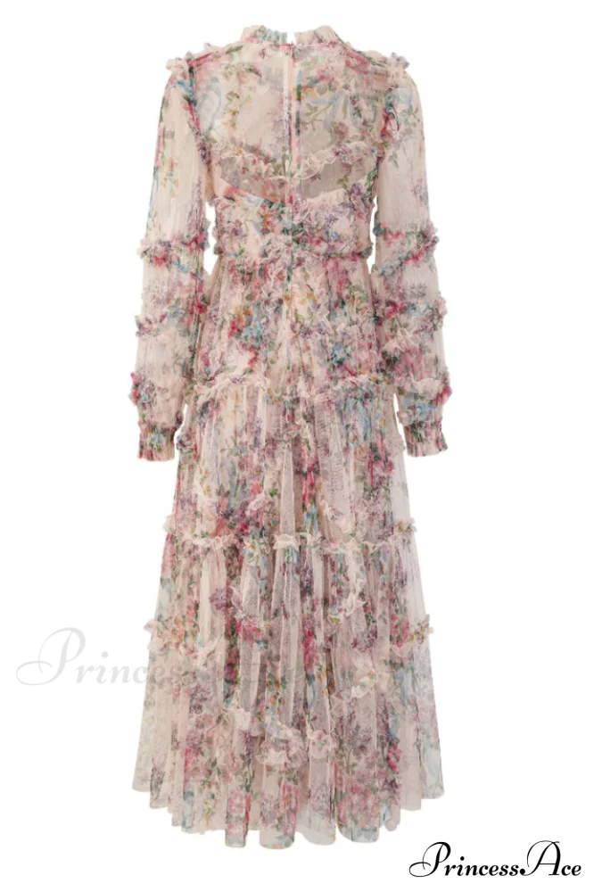 Georgina Ruffle Stylish Maxi Dress - Image 5