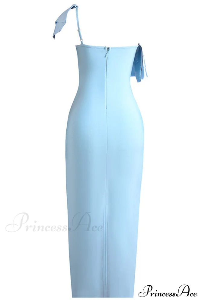 Lakelynn Ruffle Stylish Blue Maxi Dress - Image 7
