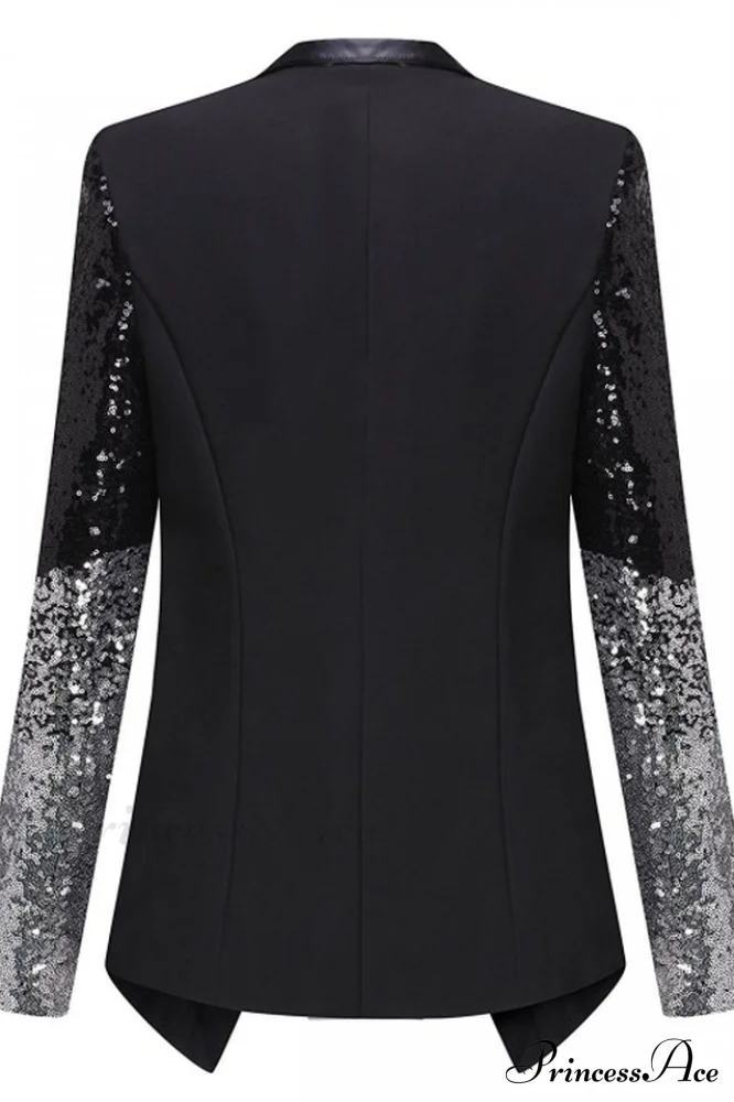 Blazer With Stylish Sequins Sleeve - Image 6