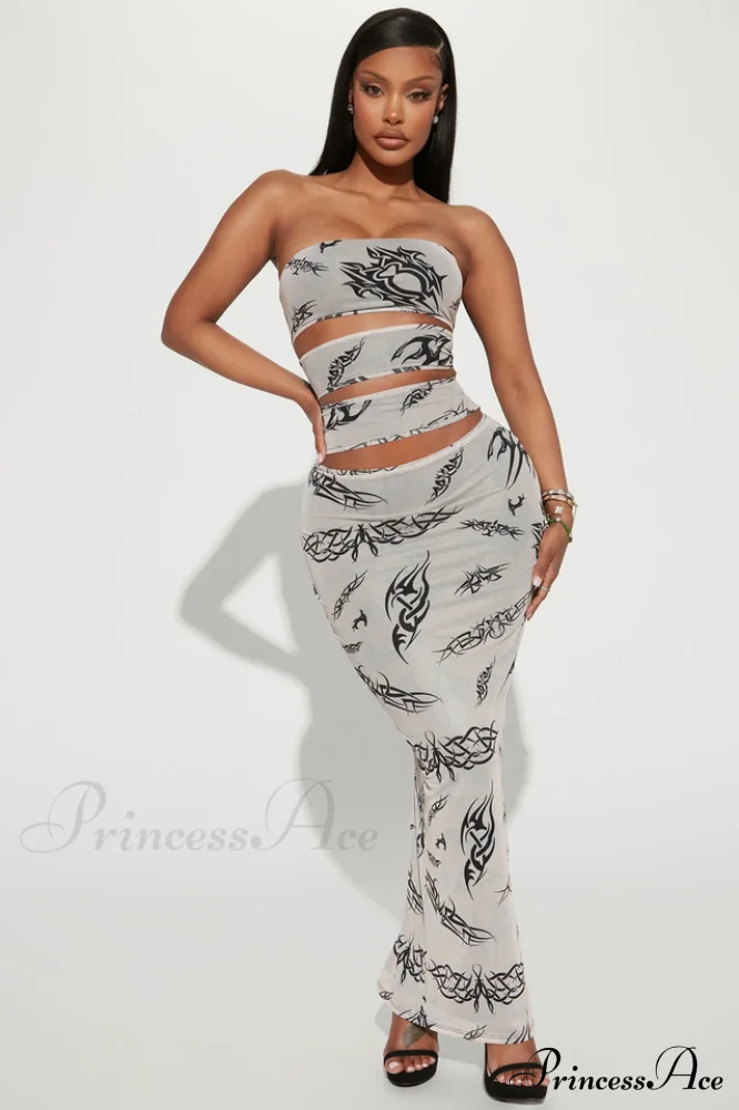 Bad Babe Stylish Mesh Maxi Dress
