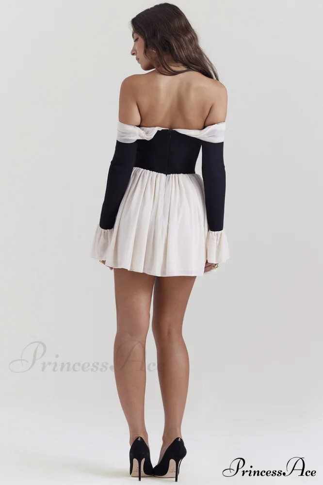 Alana Bateau Stylish Neck Mini Dress - Image 5
