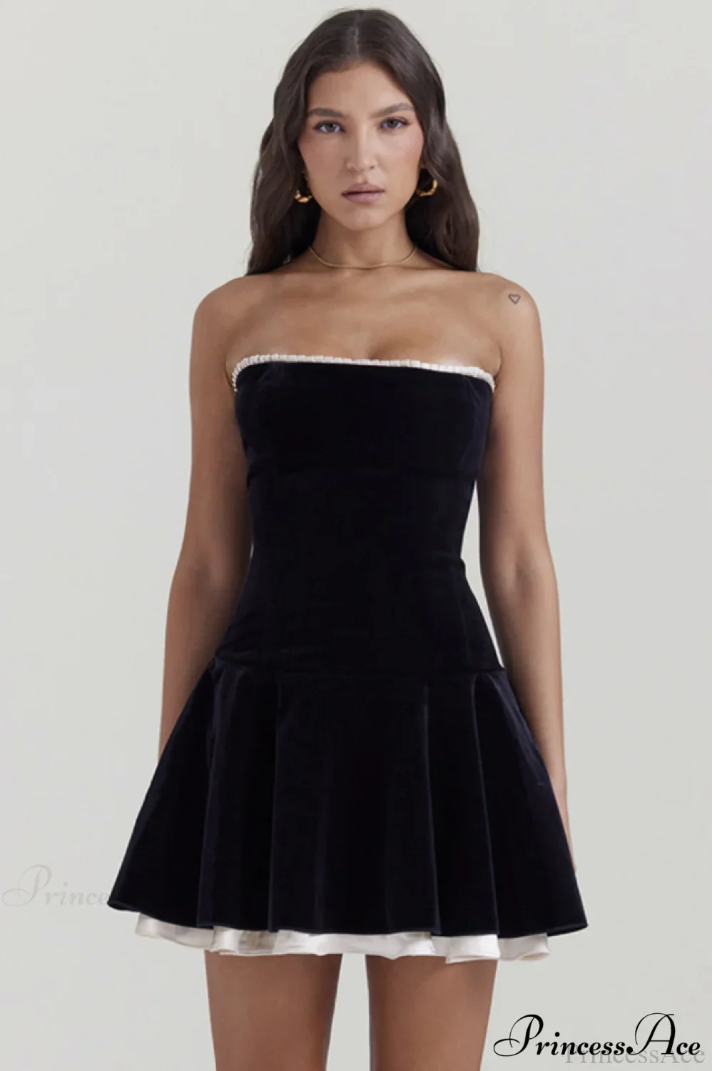 Black Velvet Off Charming The Shoulder Dress
