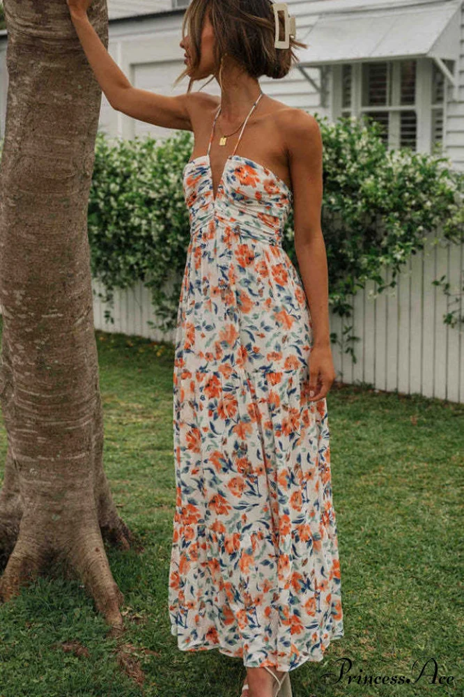 Asiah Halter Neck Maxi Dress - Image 4