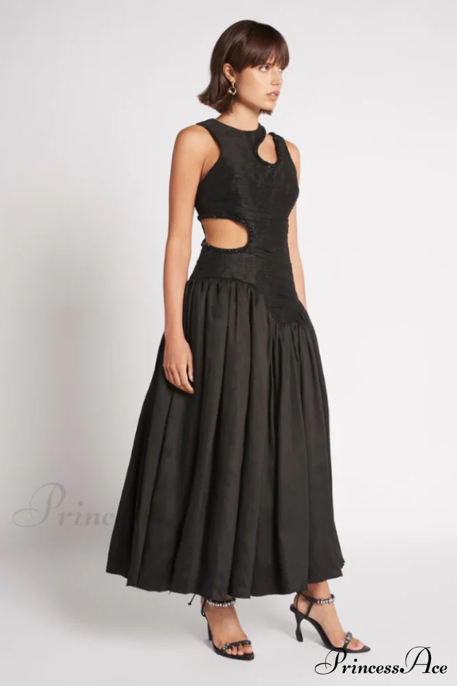 Jolie Abstract Stylish Cut-Out Midi Dress - Image 4