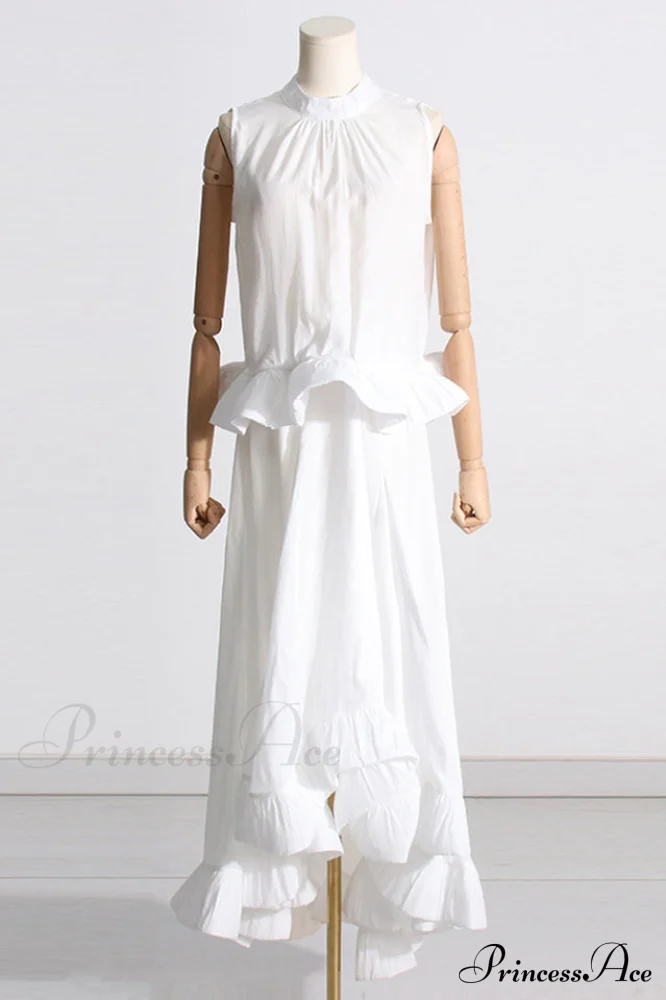 Elaine Pink Sleeveless Charming Ruffle Mermaid Set - Image 11