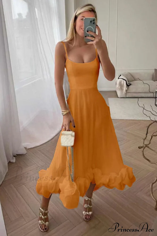 Flounce Bustier Midi Dress - Image 14