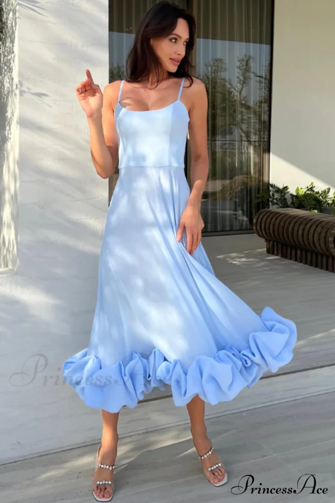 Flounce Bustier Midi Dress - Image 6