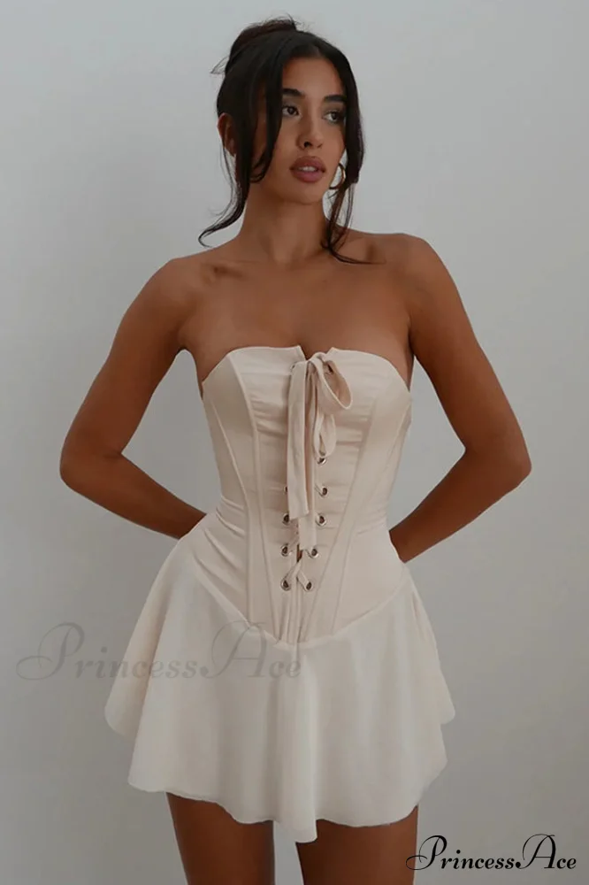 Jacqueline Strapless Stylish Corset Mini Dress - Image 7