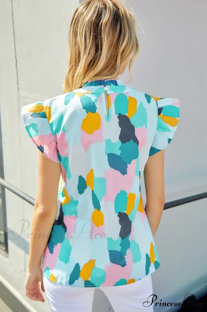 Abstract Elegant Print Top - Image 2