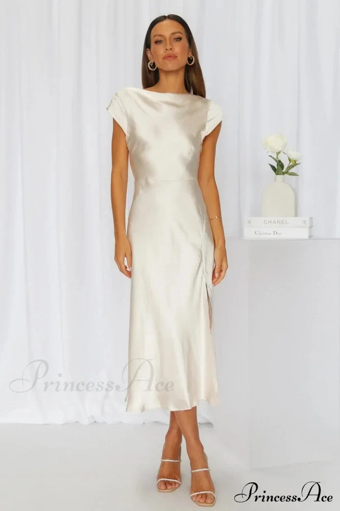Get In Formation Charming Satin Midi Dress - Image 10