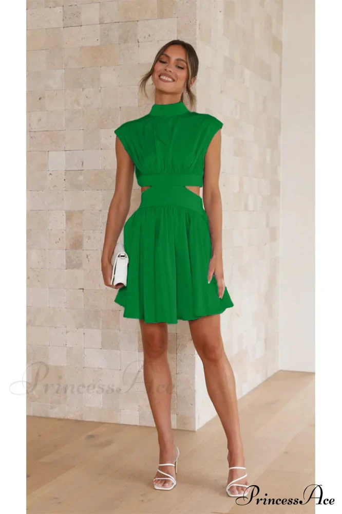 Cutout Waist Stylish Vacation Mini Dress - Image 20