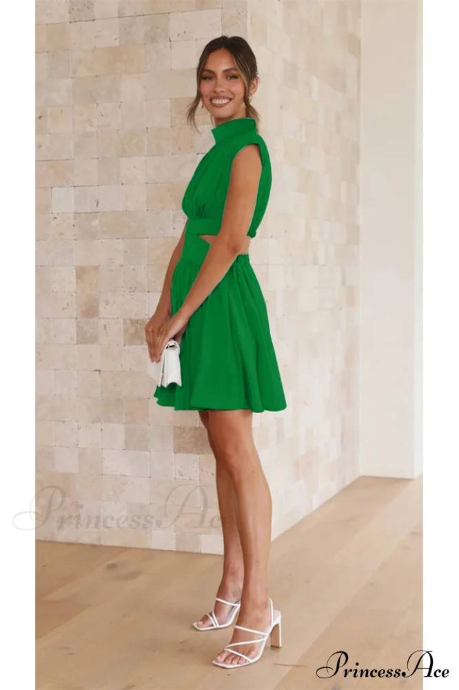 Cutout Waist Stylish Vacation Mini Dress - Image 21
