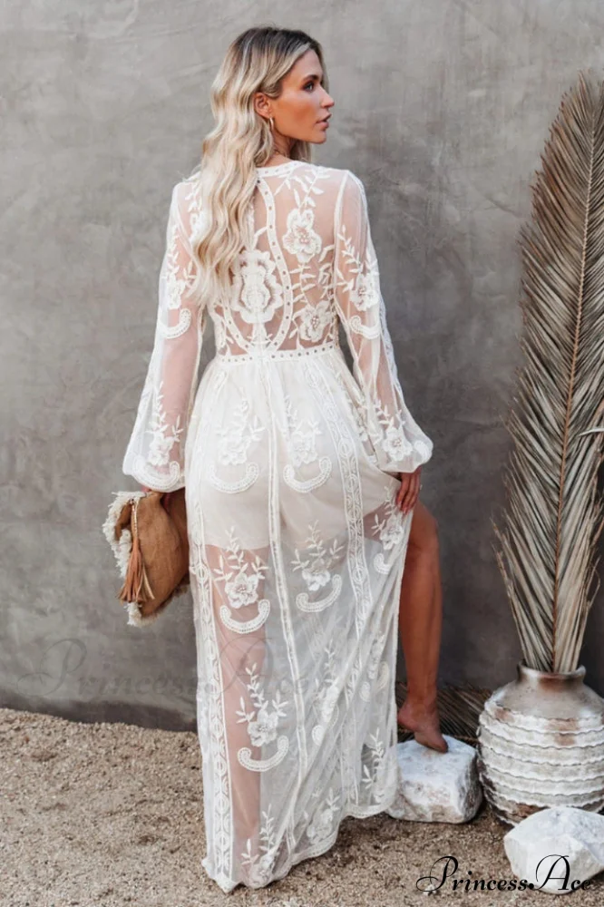 Boho Lace Stylish Maxi Dress - Image 2