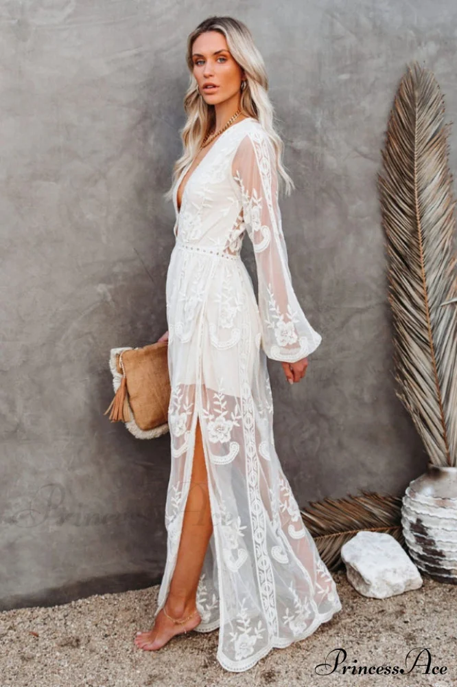 Boho Lace Stylish Maxi Dress - Image 6